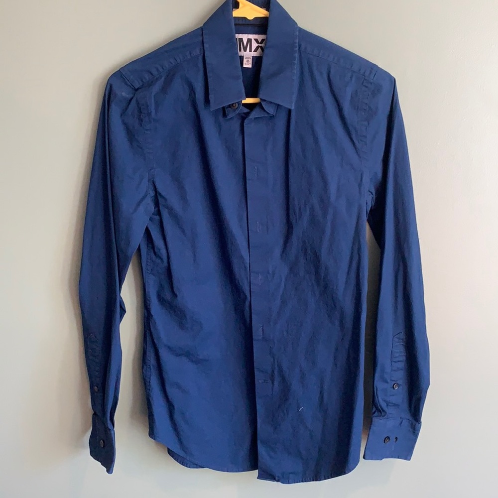 Express Button Down Fitted 1mx Size Xs - image 1